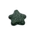 Kép 1/2 - Olivazöld lávakő csillag alakú átfúrt medál (25mm)