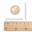 Kép 4/6 - 10db Antikolt ezüst színű lánchosszabbító nyakláncokhoz (50x3,5mm)
