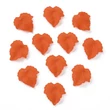 Kép 2/7 - 10db áttetsző narancsvörös levél medálka (24x22,5x3mm)