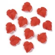Kép 5/7 - 10db áttetsző piros levél medálka (24x22,5x3mm)