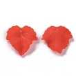 Kép 6/7 - 10db áttetsző piros levél medálka (24x22,5x3mm)