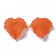 10db áttetsző narancsvörös levél medálka (24x22,5x3mm)