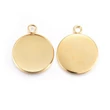 Kép 1/3 - Arany színű nemesacél medálalap (20mm)