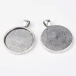 Kép 1/2 - Antikolt ezüst színű sima medálalap (25mm)