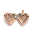 Kép 3/4 - Rozé Arany fényképtartó, kinyitható szív medál