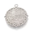 Kép 3/3 - Antikolt ezüst színű díszes medálalap (20mm) (hagyományos)