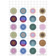 Kép 1/3 - Mandala-2 Üveglencsés ékszerpapír 25mm 12 féle minta A5