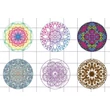 Kép 2/2 - Mandala-1 Üveglencsés ékszerpapír több méret 6 féle minta A5