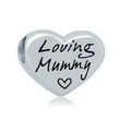 Kép 1/2 - 316 Nemesacél Loving Mummy szív gyöngy (13x16mm)