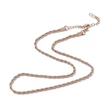 Kép 1/3 - Rozé arany nemesacél csavart nyaklánc (40,5cm)