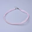 Kép 1/4 - Rózsaszín organza nyaklánc