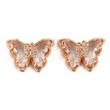 Kép 1/3 - Arany és áttetsző színű cirkónia pillangó fityegő
