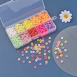 Kép 3/4 - Színes polimer lapított gyöngy dobozban (6mm/3700db)