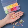 Kép 4/4 - Színes polimer lapított gyöngy dobozban (6mm/3700db)