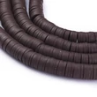 Kép 1/2 - Sötétbarna polimer lapított gyöngy (8mm/190db)