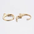 Kép 2/2 - Arany színű nemesacél kapcsos karika fülbevaló 
