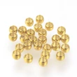 Kép 2/2 - 10db arany színű nemesacél stopper 24K arany bevonattal (3x2mm)