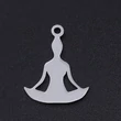 Kép 2/3 - Nemesacél Csakra, Jóga fityegő, medál (18x14x1mm)