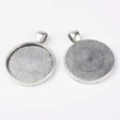 Kép 2/2 - Antikolt ezüst színű sima medálalap (25mm)