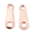 Kép 2/4 - 10db Rozé arany színű Nemesacél lánclezáró fül (10x4x0.5mm)