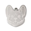Kép 2/4 - Nemesacél francia bulldog fityegő (21.5x19.5x1.5mm)