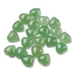 Kép 2/4 - 2db Szív alakú zöld Aventurin ásványkaboson (8x8x3.5mm)