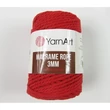 Kép 2/2 - Yarnart Makramé Rope kifésülhető piros (773) színű zsinór (3mm)