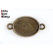Kép 2/2 - Antikolt bronz színű dupla oldalú kapcsolóelem (13x18mm)