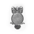 Kép 2/4 - Antikolt ezüst színű bagoly medál (20mm)