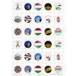 Kép 2/3 - Hungary-2 Üveglencsés ékszerpapír 20mm 15 féle minta A5