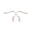 Kép 2/3 - 1pár rozé arany színű nemesacél akasztós fülbevalóalap