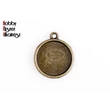 Kép 2/2 - Antikolt bronz sima dupla oldalú medálalap (12mm)