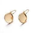 Kép 2/6 - Arany színű nemesacél kapcsos fülbevalóalap (12mm)