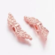 Kép 2/2 - Rozé arany színű angyalszárny köztes (12x3mm)/5db