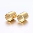 Kép 2/3 - 2db Nemesacél arany színű cső alakú gyöngy (8x8mm)