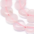 Kép 2/2 - Rózsakvarc szív alakú ásványgyöngy (12mm)/1db