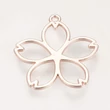 Kép 2/2 - Rozé arany színű virágos medál műgyanta öntéshez (22x21mm)