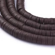 Kép 2/2 - Sötétbarna polimer lapított gyöngy (8mm/190db)