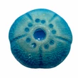 Kép 2/3 - Kézműves türkiz, virág alakú porcelán korong (25mm)