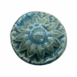 Kép 2/3 - Kézműves halvány zöld, virágos porcelán korong (20mm)