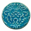 Kép 2/3 - Kézműves türkiz, barokk porcelán korong (35mm)