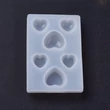 Kép 2/2 - Szilikon szív öntőforma műgyanta öntéshez