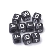 Kép 2/2 - Műanyag fekete betűgyöngy csomag (330db)