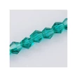Kép 2/2 - 10db Türkizzöld bicone üveggyöngy (6mm)