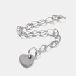 Kép 2/2 - 4db Nemesacél lánchosszabbító szív dísszel