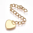 Kép 2/2 - Nemesacél arany színű lánchosszabbító szív dísszel