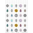 Kép 2/3 - Hamsa-1 Üveglencsés ékszerpapír 20mm 15 féle minta A5