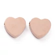 Kép 2/2 - Rozé arany nemesacél szív gyöngy (8,5x9,2x3mm)