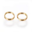 Kép 2/2 - 10db arany színű nemesacél dupla szerelőkarika (5mm)