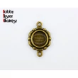 Kép 1/2 - 2db Antikolt bronz színű tányéros kapcsolóelem (9,5mm)